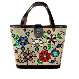 Vintage Enid Collins Original Collins of Texas Rare jewel garden handbag